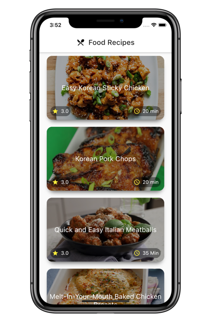 oflutter final recipe app with api