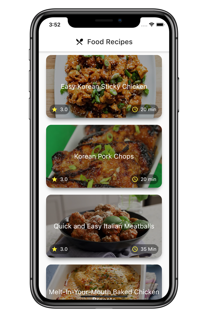 Simple Recipe List App using Flutter and API 2022 - Oflutter.com